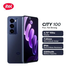 itel City 100 7.65mm" Slim Design 5200mah Android 128/4+8gb