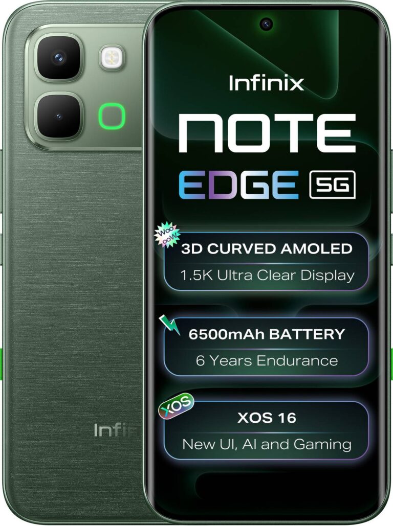 Infinix Note Edge – 6.78″ (8+8GB RAM, 256GB ROM) Android 16 – 50MP + 13MP Selfie – 5G – 6500mAh – Dual Nano Sim